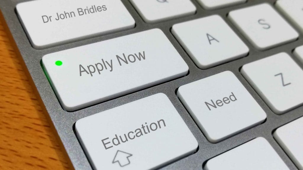 Dr John Bridles Charity image of keyboard to apply